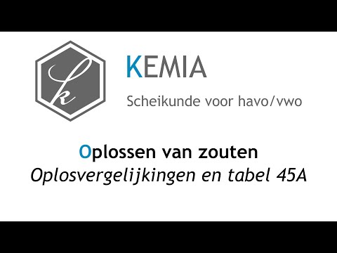 Oplosvergelijkingen en tabel 45A