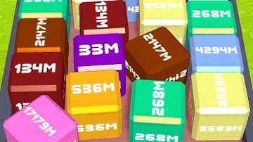 Merge Cube 2048 3D - ASMR Gameplay (Cubes Math, Level Up NumberBlocks Jelly Balls) Inka Kubes