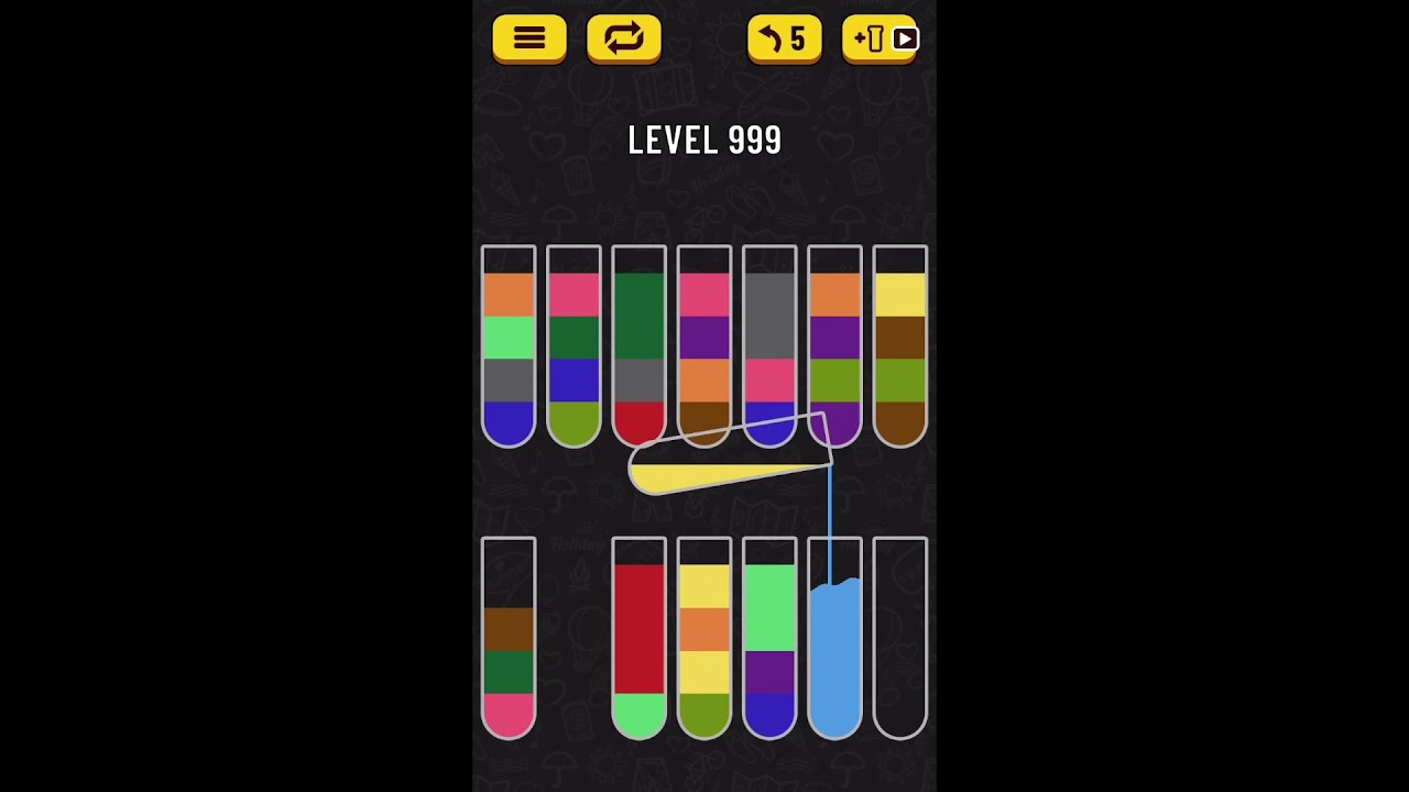 Water Sort Puzzle Level 999 - YouTube