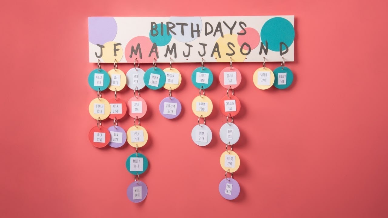 DIY Classroom Birthday Calendar Ellison Education YouTube