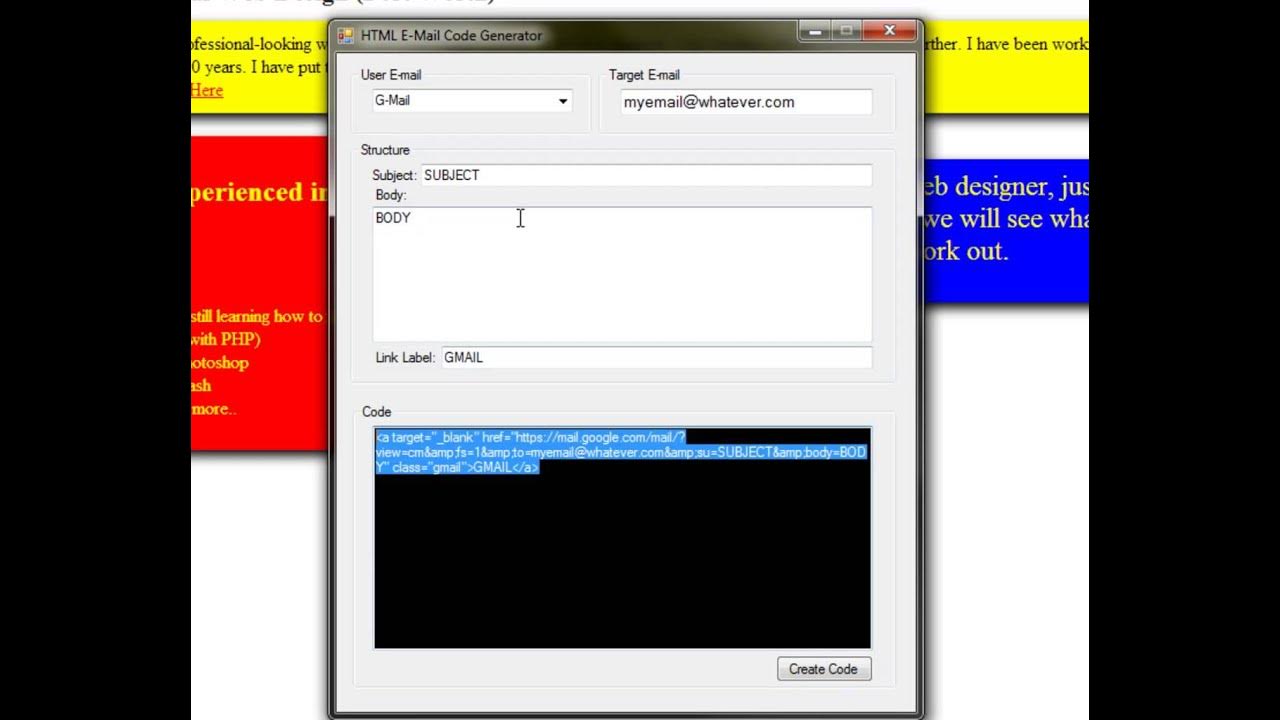 HTML Email Code Generator - YouTube
