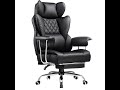 COMHOMA Big and Tall Gaming Chair With Footrest Review - Pros &amp; Cons - big and tall office chair