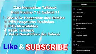 cara menonaktifkan TalkBack pada semua hp realme C15