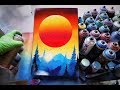 Two Suns SPRAY PAINT ART TUTORIAL by Skech