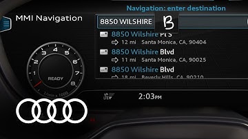Audi Tech Tutorial: MMI Navigation Destination Entry