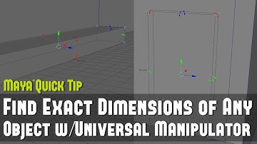 Maya Quick Tip 10: Find Exact Dimensions of Any Object and Resize it (Universal Manipulator Tool)