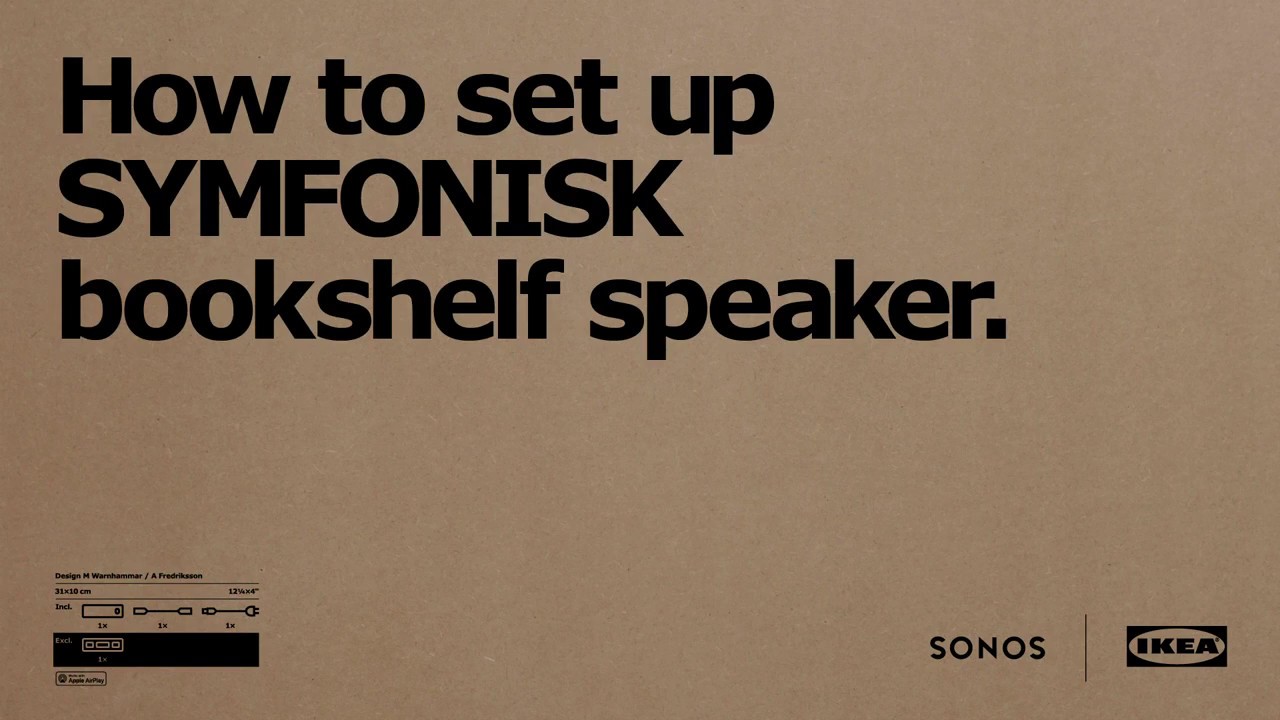 How To Set Up Symfonisk Bookshelf Speaker Ikea Australia Youtube