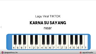 Karna Su Sayang Reggae | Biarkan Cinta Tumbuh Sebisanya | Not Pianika Karna Su Sayang | Tiktok Viral