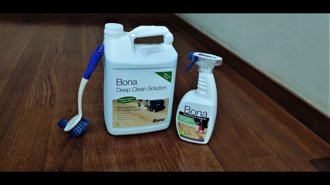 How To Clean Your Wooden Floor Manually Using Bona Deep Solution In India You