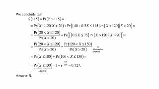 Exam P exercise for November 2, 2017