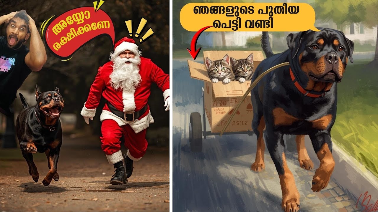 ക്രിസ്മസ് അപ്പൂപ്പനെ ബ്ലാക്കി വിരട്ടി ഓടിച്ചു 😅 | പൂച്ചക്കുട്ടികളെ കൊണ്ടുപോകാൻ ബ്ലാക്കി വണ്ടി