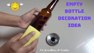 Easy Bottle Painting | Bottle Art | Glass Bottle Decoration Idea