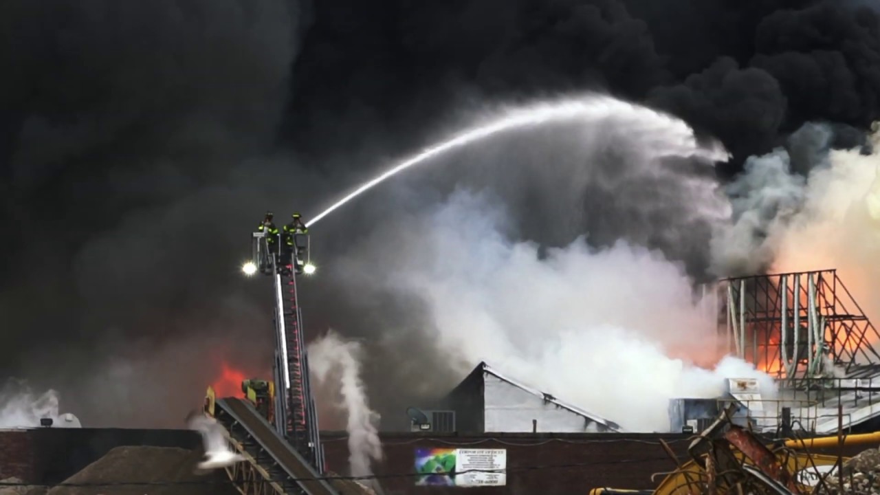 WOODBRIDGE NEW JERSEY MAJOR WAREHOUSE FIRE 12/16/19 MIDDLESEX COUNTY
