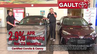 Toyota Certified Camry and Corolla APR Offer