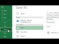 O365 Excel - Tutorial 3 (File Formats)