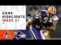 Browns vs. Ravens Week 17 Highlights | NFL 2018