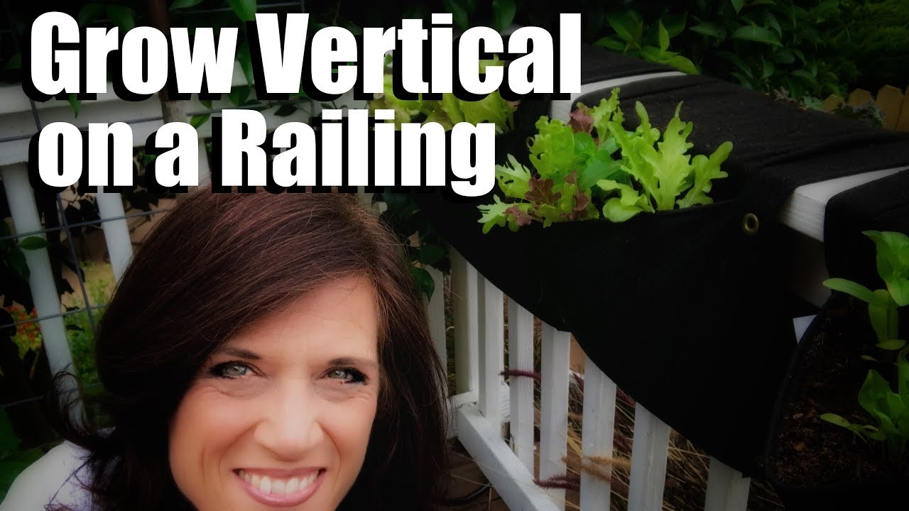 How to Garden Vertically on a Railing and in Stacked Containers