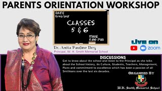 Parents Orientation program of classes 5 and 6 by Dr. Anita Pauline Dey, Principal