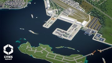 I built a fully upgraded port in Cities Skylines 2!