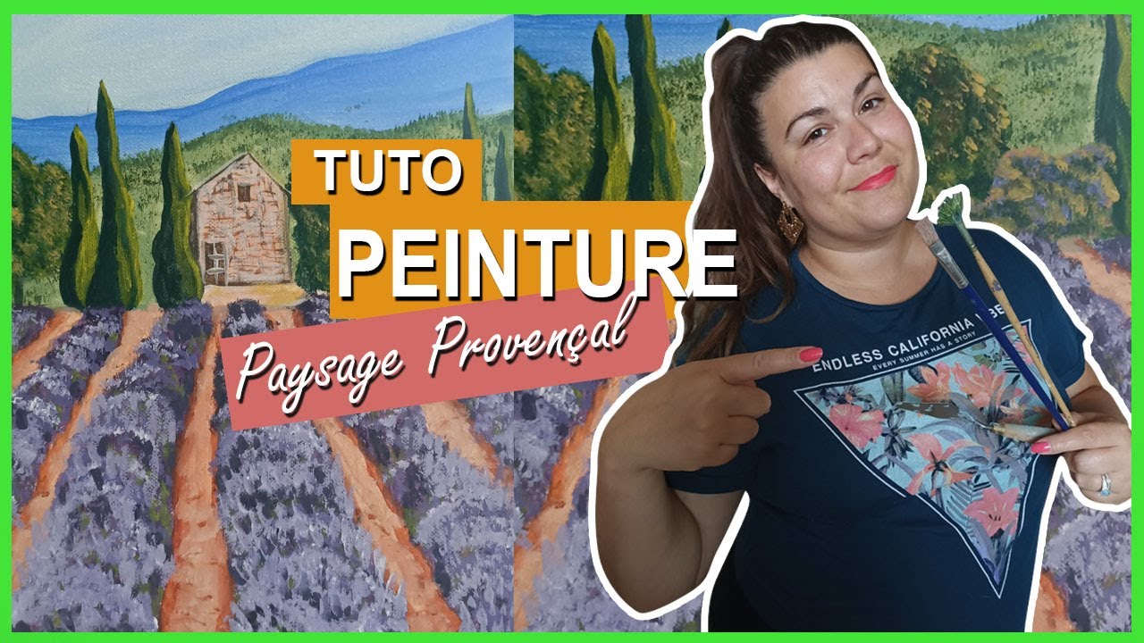 TUTO PEINTURE PAYSAGE PROVENCAL : acrylique - YouTube