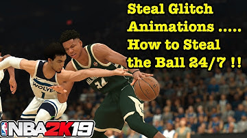 NBA 2K19 Steal Glitch Animations How to STEAL THE BALL 24/7 2K19 Tutorial 2K19 Glitches #23