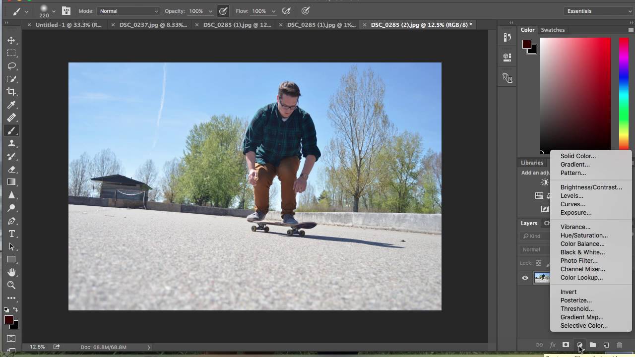 Adjustment Layers Photoshop Tutorial Video - YouTube