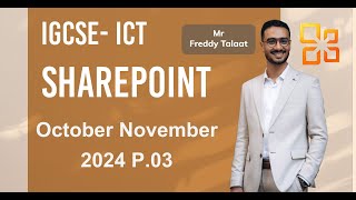 ICT OL 0417 October/November 2024 Paper 03 Web Page using SharePoint