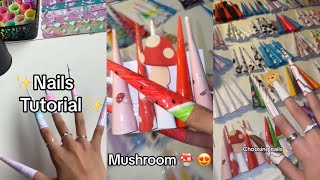 NAILS COMPILATION 💘 paper nails designs + tutorial