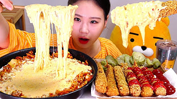 매운실비김치로 만든 크림김치볶음밥 새우튀김 먹방 Mukbang