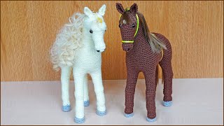картинка: Лошадь крючком. Вязание крючком игрушки. Часть 4.