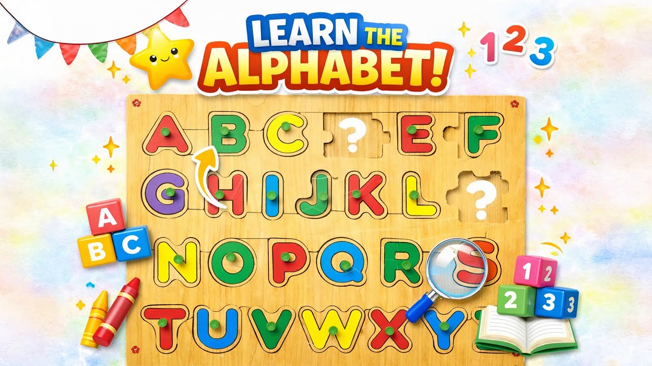 Learn ABC with Alphabet Game🧩 A to Z for Kids | Toddler Learning Video ...