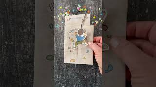 DIY Einladungskarte Kletter Geburtstag selber basteln #basteln #kindergeburtstag #diy #vorlage