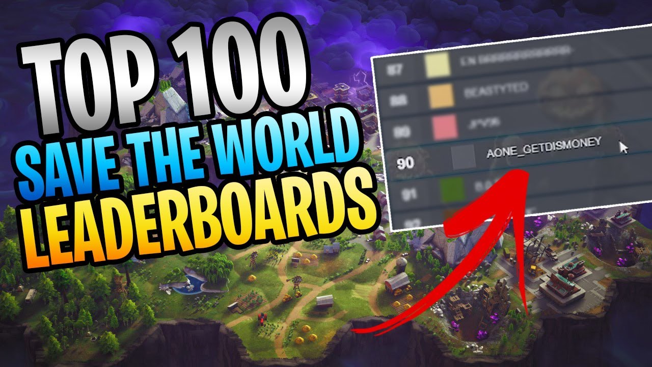 Top 100 Player 😏 Checking Out The Save The World Top 100 Leaderboards