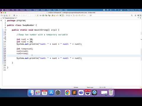 Swap two numbers with temporary variable | Java Program