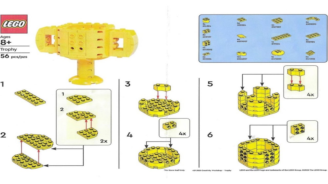 Promotional - Trophy - LEGO brand stores LEGO instructions