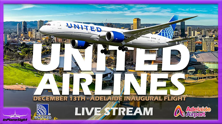 🔴✈️ InPlaneSight: UNITED AIRLINES DEPARTURE - Inaugural Flight to Adelaide Airport (YPAD / ADL) ✈️🔴
