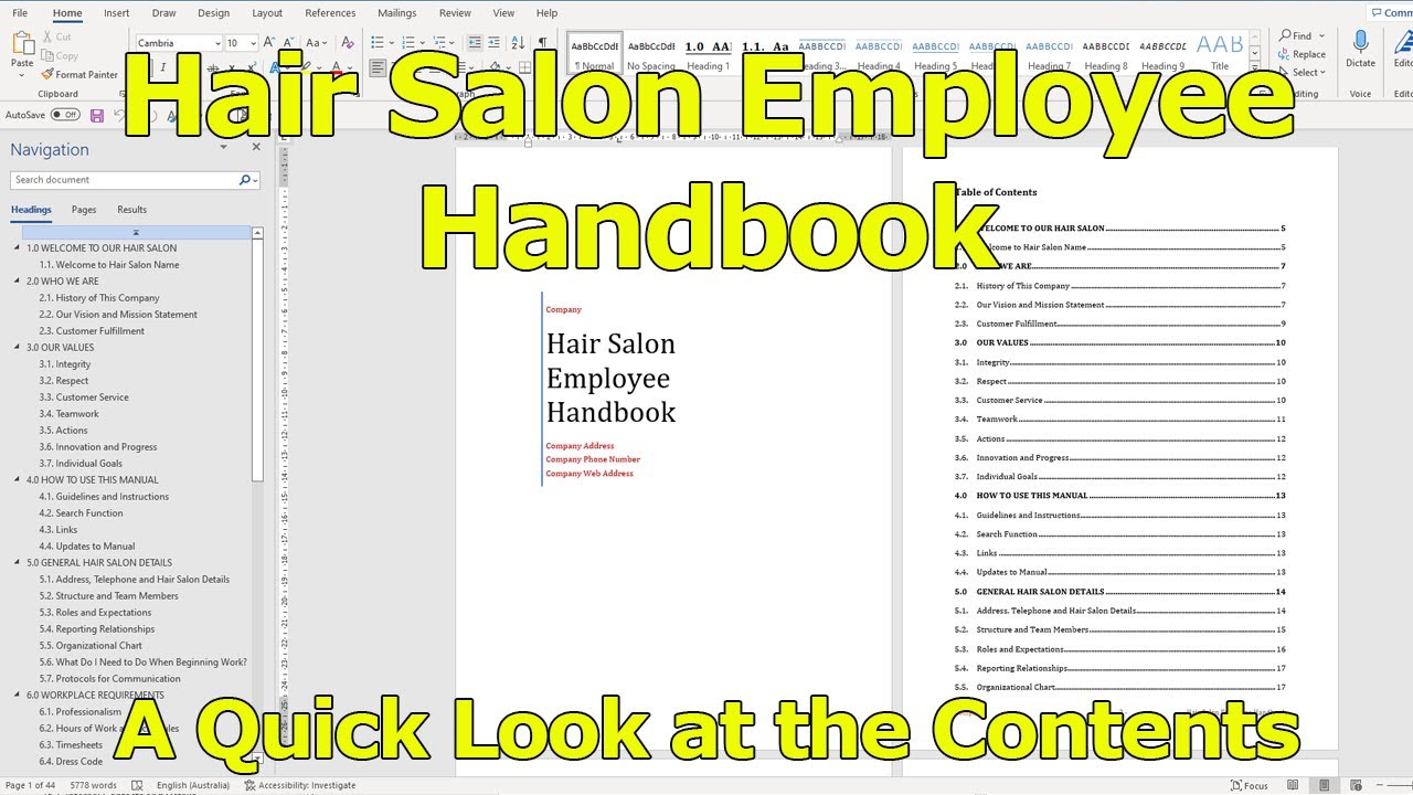 Hair Salon Employee Handbook Template - Improve Your Salon Faster - YouTube hair-salon-employee-handbook-template-improve-your-salon-faster-youtube
