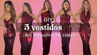 Haz MAGIA CON 1 METRO DE TELA. 5 ideas de vestido SIN MÁQUINA DE COSER, DIY