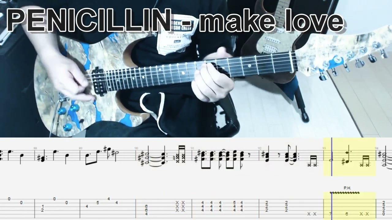 PENICILLIN - make love ギター弾いてみた【tab有】guitar cover - YouTube