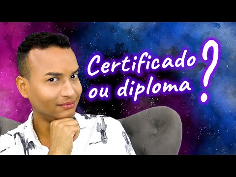 Vídeo: Diferença Entre Certificado E Diploma