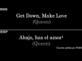 Get Down, Make Love (Queen) — Lyrics/Letra en Español e Inglés