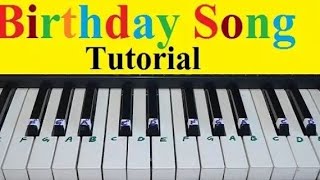 Easy piano Tutorial Happy Birthday to you! (Slow tempo)