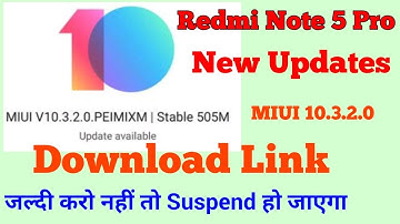 Redmi Note 5 Pro New Update MIUI 10.3.2.0 Stable Update