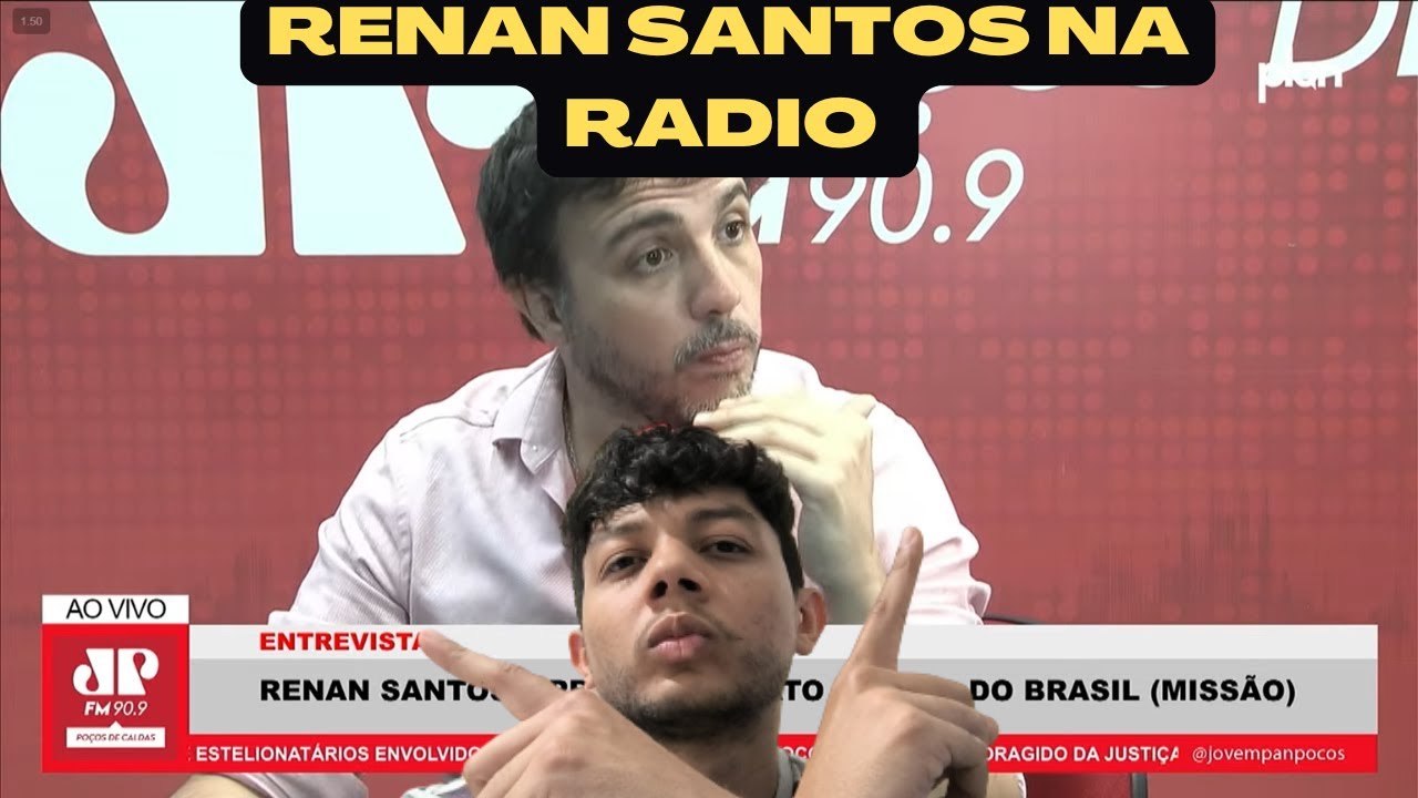 RENAN SANTOS EM POÇOS DE CALDAS - ENTREVISTA NA RÁDIO