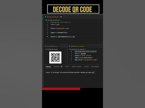 Decode qr code using python. - YouTube