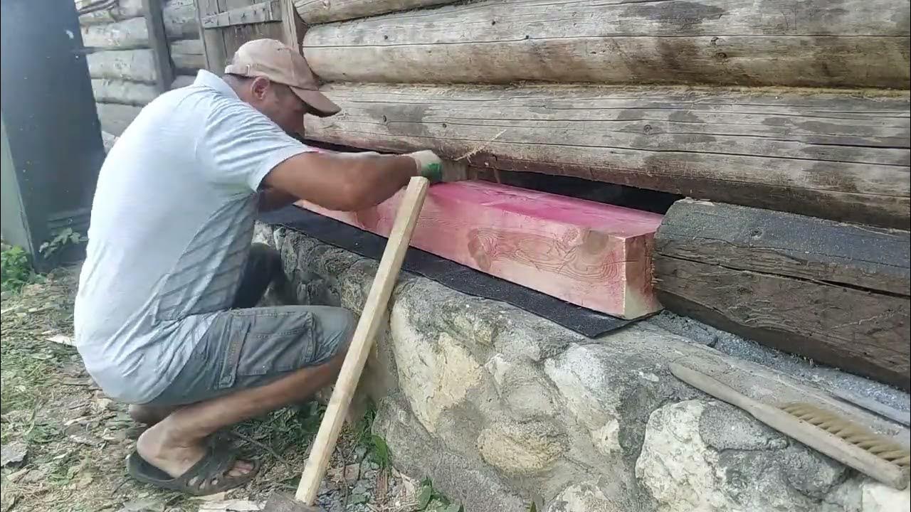 Замена венца цена. Нижний венец сруба. Замена Нижнего венца сруба бани. Замена венцов. Нижний венец сруба на фундамент.