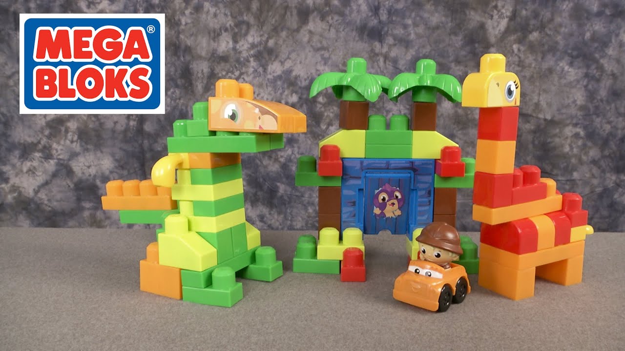 First Builders Build A Dinosaur from MEGA Bloks - YouTube