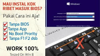 Cara MUDAH Setup Instal OS Windows tanpa Masuk BIOS dan Tombol F1-12