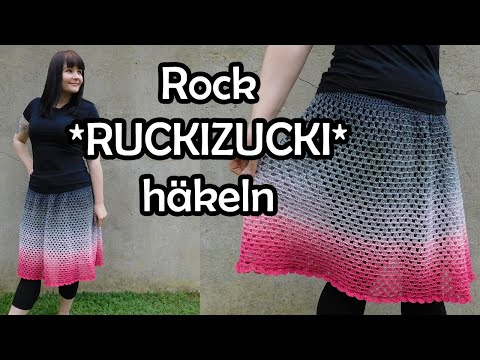 Video: Rock "Blume" - Gestrickt, Rock