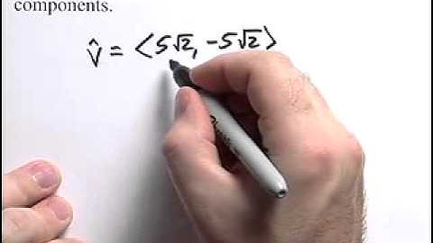 Decomposing V into Vertical and Horizontal Components